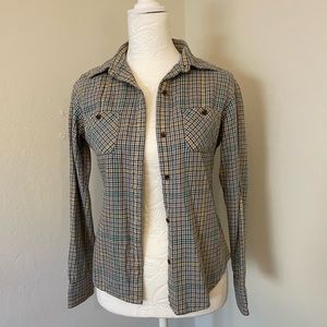 Uniqlo check button down shirt